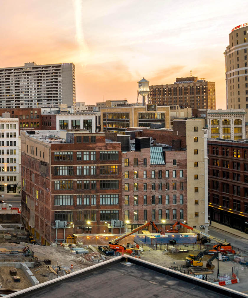 View of downtown Detroit.